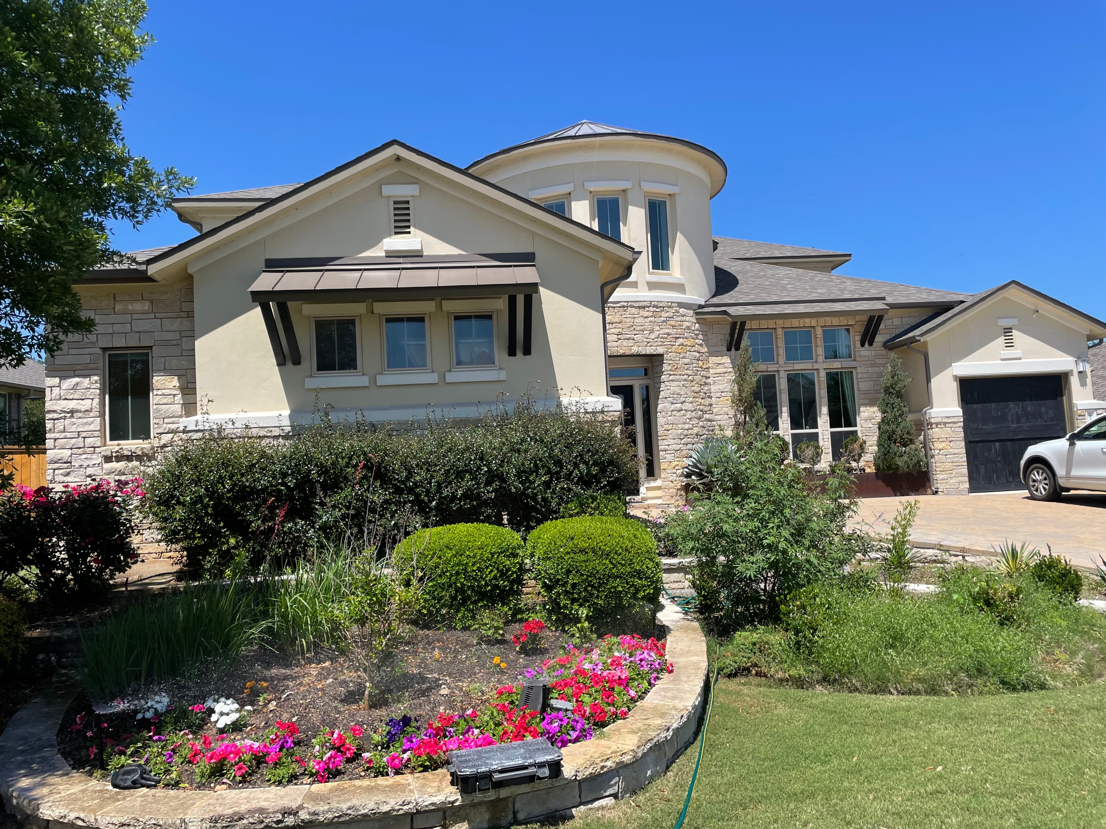 Austin home with healthy irrigated lawn