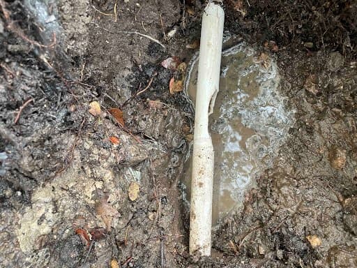 Leaking pipe before repair #1